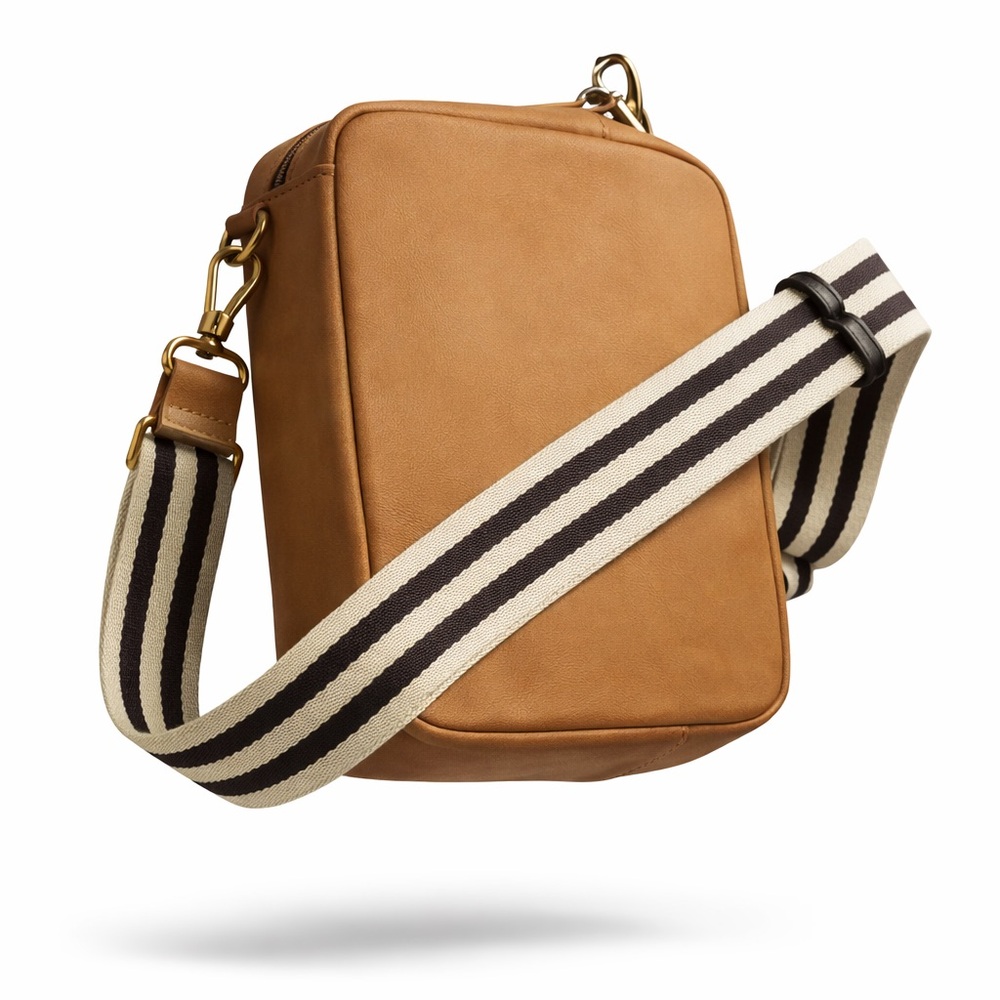 Universal Thread Tan Crossbody Bag with Striped Strap